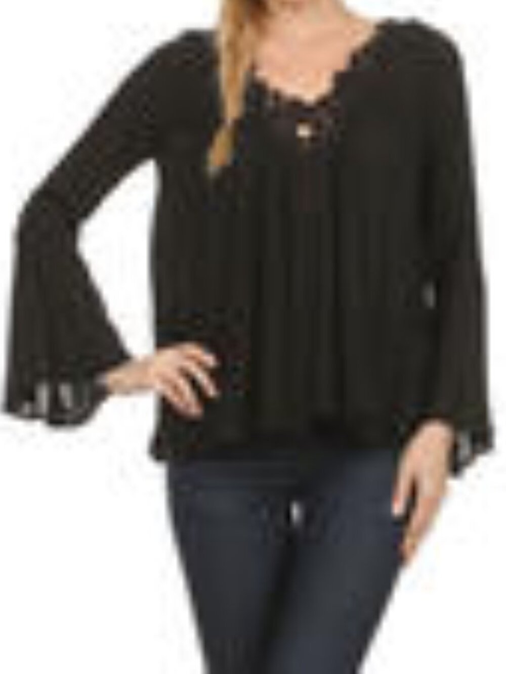 Peasant Blouse W Bell Sleeves